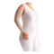 Female in a white bodysuit wearing a JOBST Bella Lite beige arm compression sleeve.