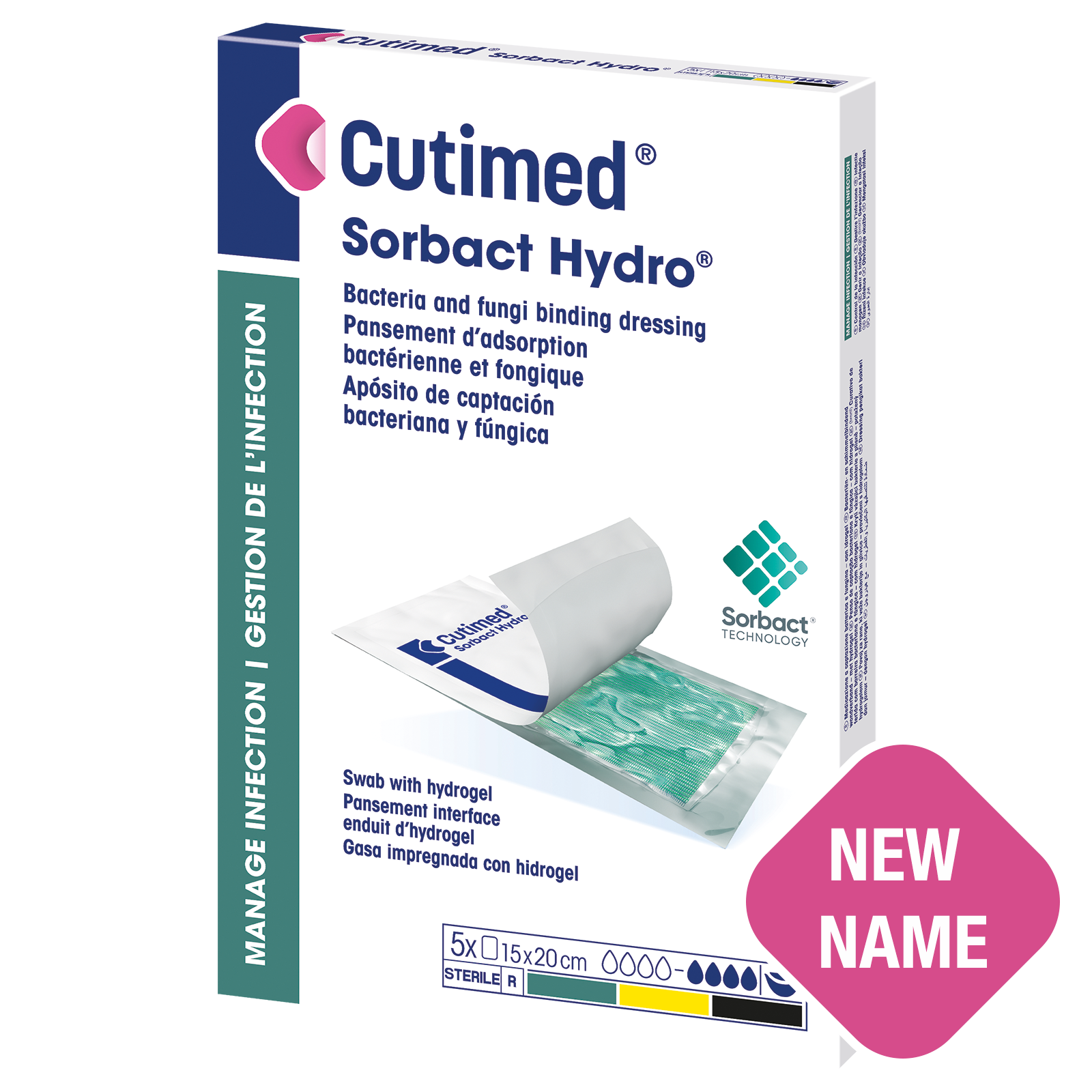 Image showing a packshot of 	 Cutimed® Sorbact Hydro®