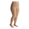 Front view of a female wearing leg JOBST Elvarex open toe beige tights.