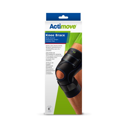 Pack of Actimove Sports Edition Knee Brace Wrap Around with Polycentric Hinges and Condyle Pads
