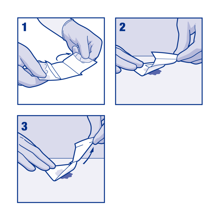 Imagen que muestra cómo aplicar Cutimed® Cuticell® Contact