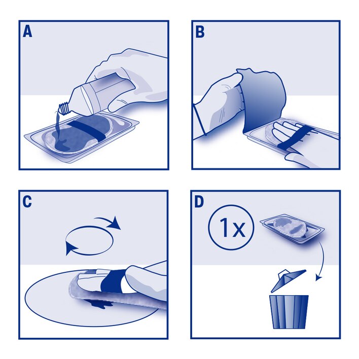 Imagen que muestra cómo aplicar Cutimed DebriClean